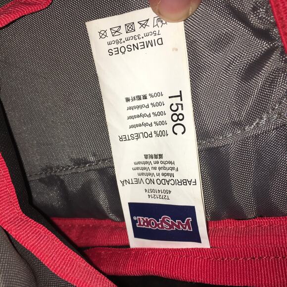 Jansport Katahdin 50 Backpack Grey Red Hiking Outdoor Camping Trail Pack Bag - Picture 8 of 11